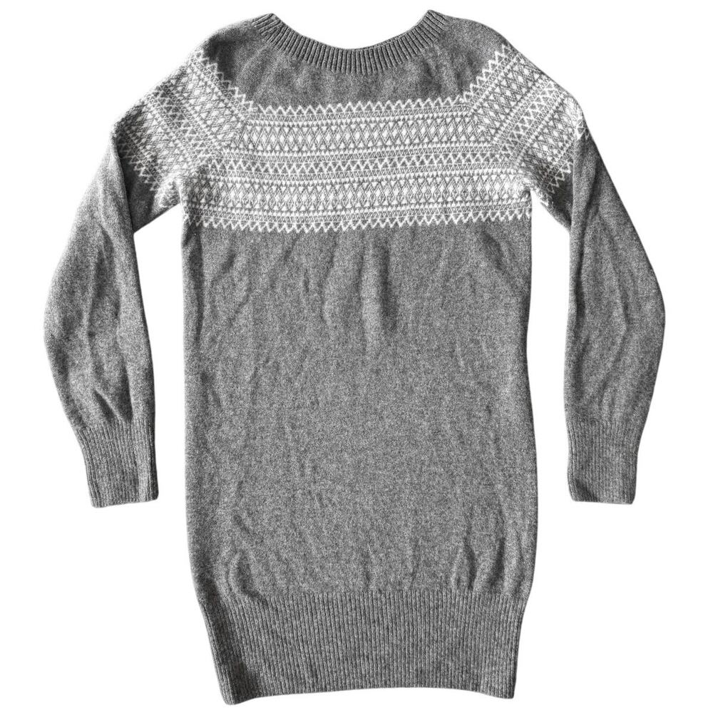 Celtic & Co Sweater Dress Fair Isle Lambs Wool Winter Nordic Classic Preppy